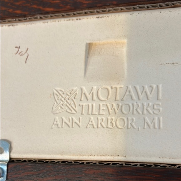 STUNNING wooden Framed Ceramic Tile Art with birds doves and trees by Motawi - Picture 7 of 14